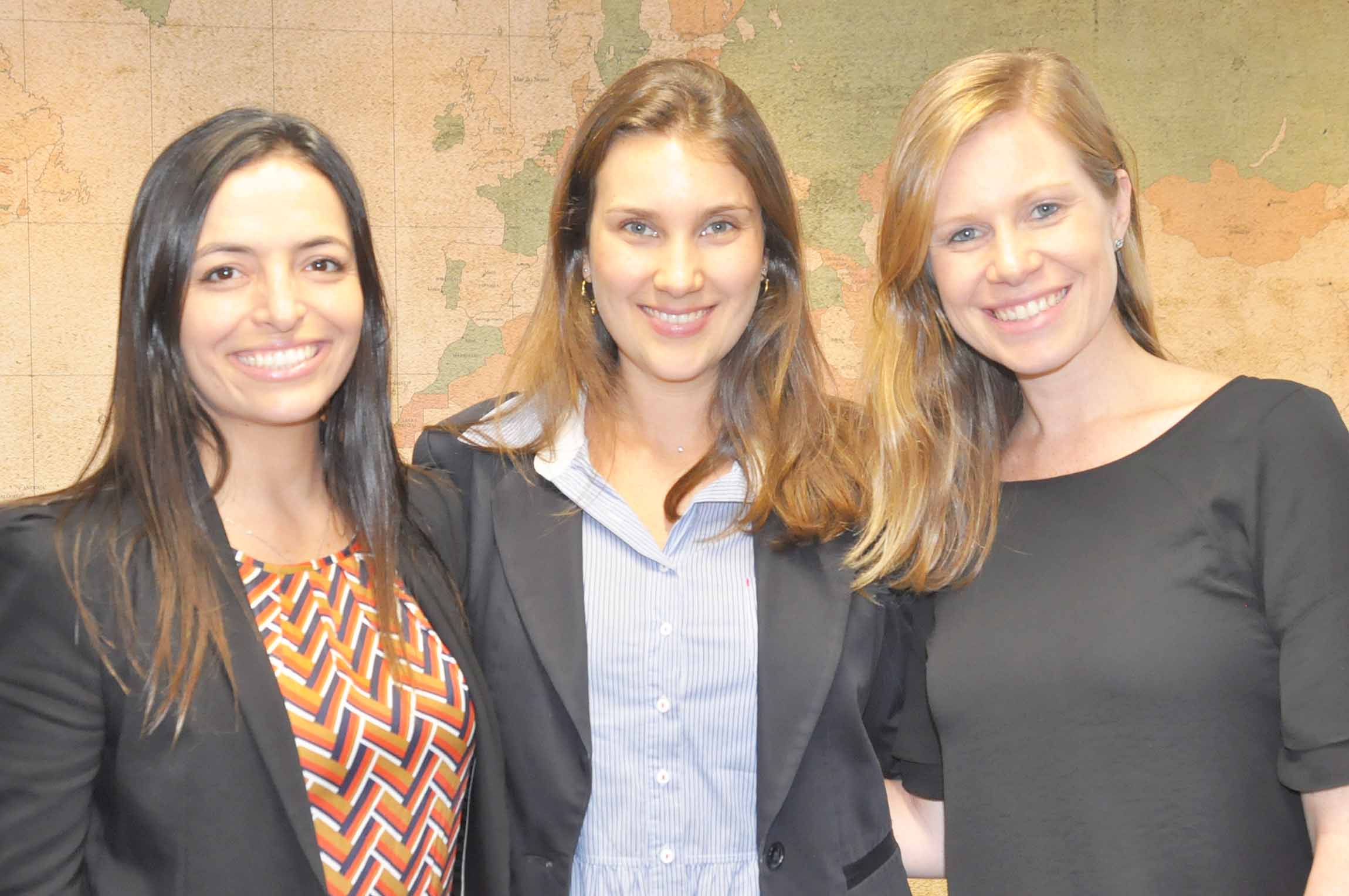 Lia Delmonte, do Tivoli, Clara Campos, da Minor Hotel e Natalia Pessoa, da Leading Hotels