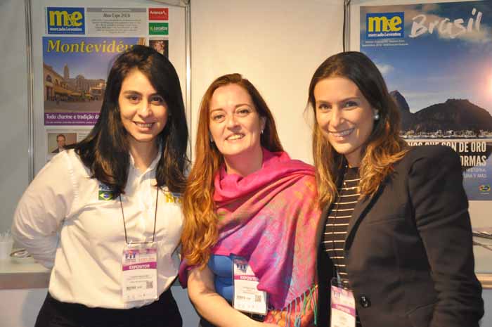 Luciana Fernandes, do M&E, Luciana Canto, da Promo e Lívia Rolim, da Embratur