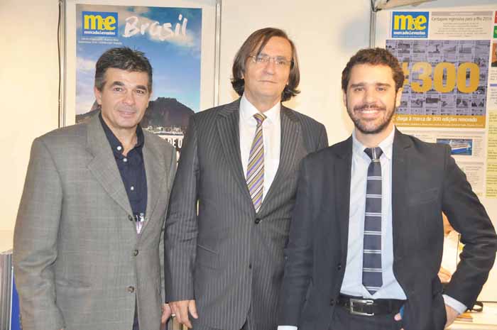 Marcelo Prandi, do Marama Tours, Jean Philippe Pérol, da Atout France e Jean-Bruno Gillot, da Cap Amazon