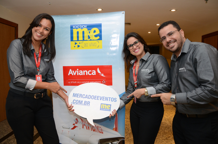 Patricía Batista, Carla Passos, e Jaime Rocha, da Avianca