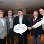 Paulo Gaudenzi, presidente, Roberto Duran, diretor de relações institucionais, da Salvador Destination, Fernando Ferrero, da Setur-BA, Eduardo Braga, da FBHA, e Vitor Bauab, do M&E