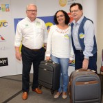 Roy Taylor, do M&E, Ana Gardenia, da Gardenia Tur, e Vandevilson Daniel, da Daniel Booone Viagens