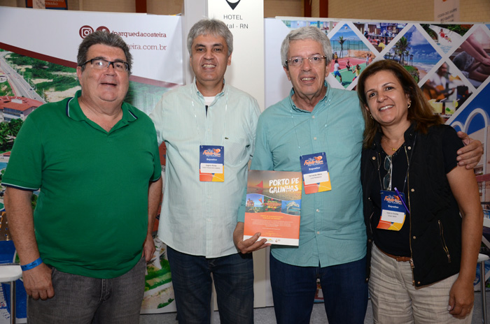 Vagner Flores, do Parque da Costeira, Fernando Melo, da Luck, Valeria Chelles, do Grupo Serhs