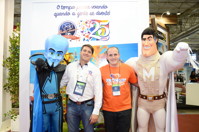 Alex Bonaretti, do Beto Carrero World, e Marcos Pessoto, da Flytour