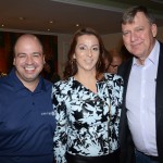 Alex Savic, da United, Jusara Souza, da Competence, e Peter Weber, da Skyteam Consolidadora
