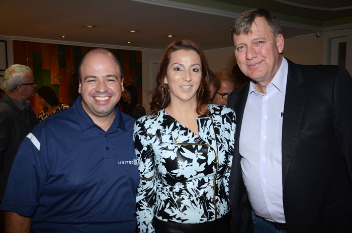 Alex Savic, da United, Jusara Souza, da Competence, e Peter Weber, da Skyteam Consolidadora