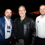 Anderson Masetto e João Taylor, do M&E, com Francisco Guarisa, da Tap