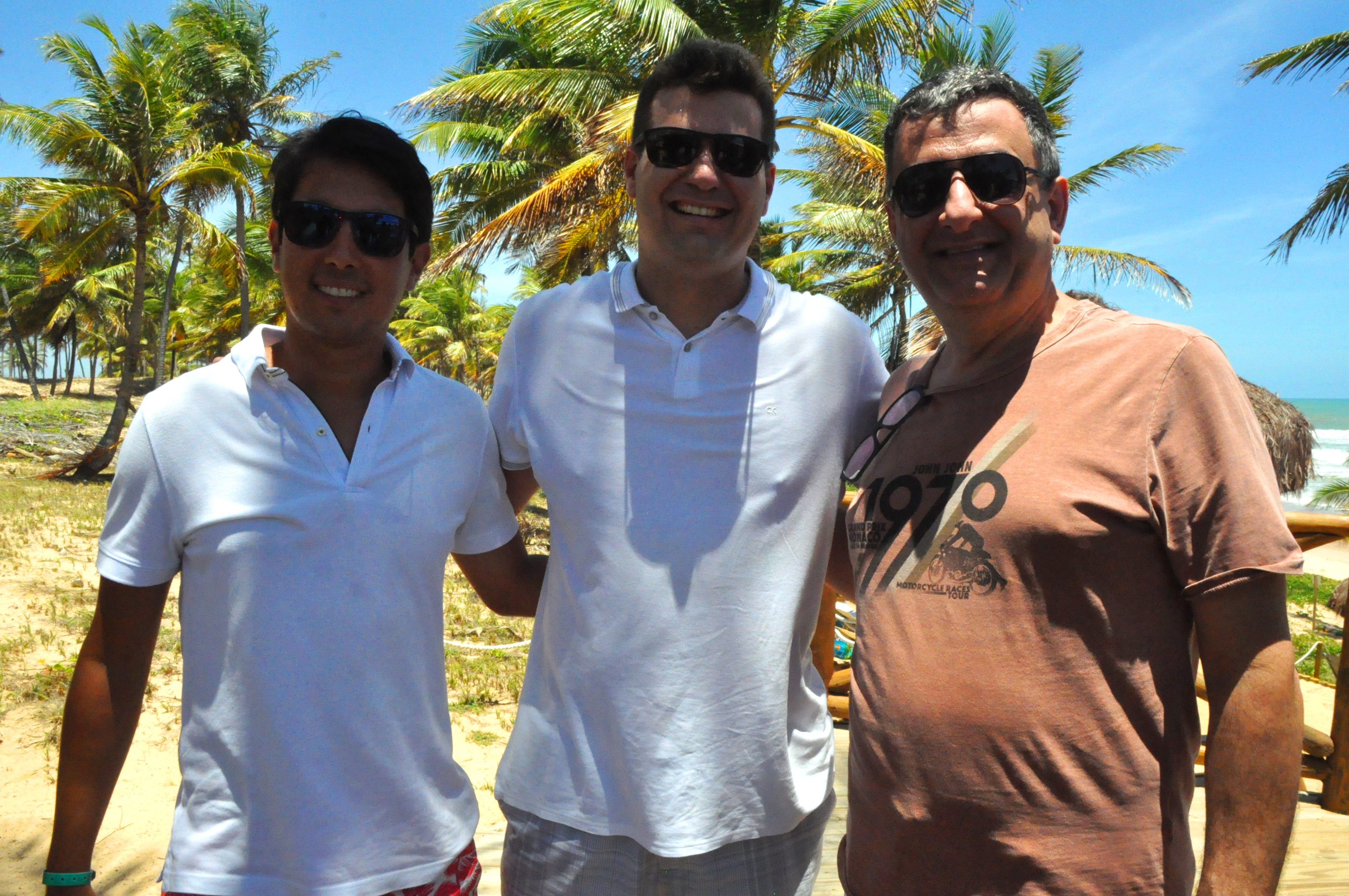 André Vieira, da Snow Operadora, Daniel Dias, da Viagens Master, e Cleyton Armelin, da CVC