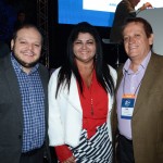 Augusto Rocha, da PMWeb, Rosangela Marçal, da Alegra Travel, e  Antonio Marçal, do Grupo Prive