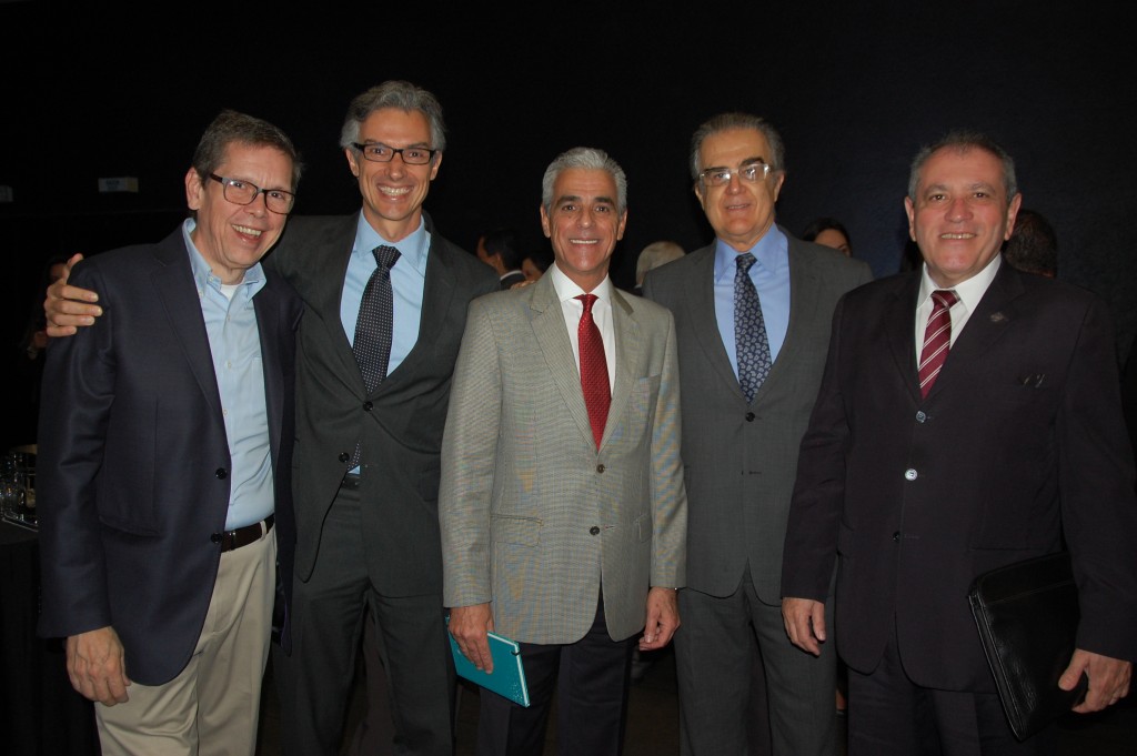 Cassio Oliveira, da Ancoradouro, Marco Ferraz, da Clia Abremar, Marcos Balsamão, da Abav-SP, Marcos Melo, e João Araujo, da Australlis