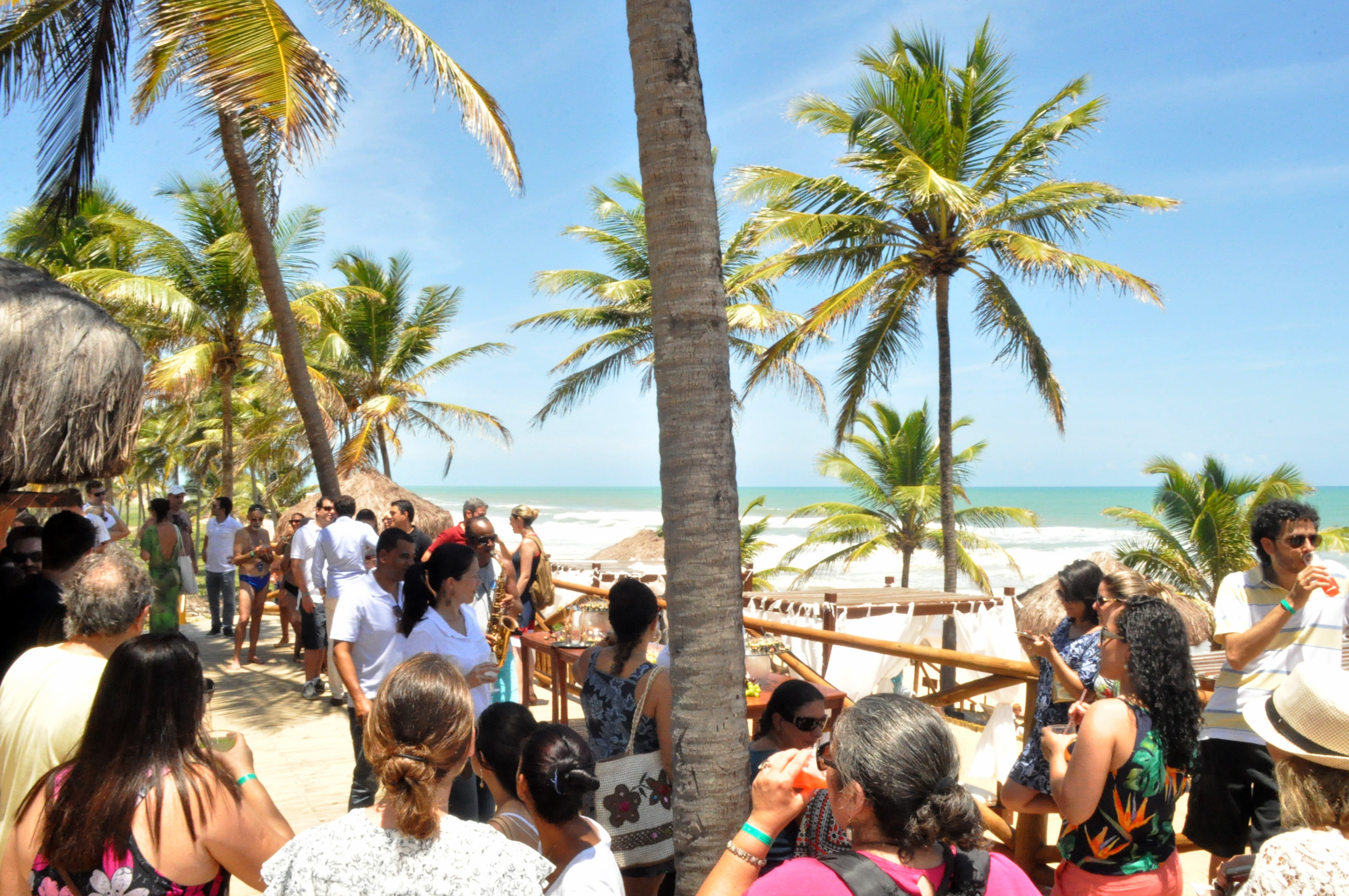 Coquetel de frente para a praia privativa do Palladium