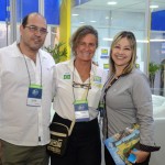 Cristina Mattos, do Arena Hotel, Mari Masgrau, do M&E, e Ricardo Costa, do Elegance Hotel