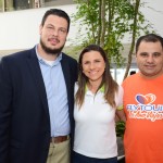 Daniel Brunod, da Azul Viagens, Any Brocker, da Brocker, e Daniel Firmino, da Flytour