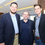 Daniel Brunod, da Azul Viagens, Emerson Cordova,  da GJP, e Felipe Cuadrado, da Abreu