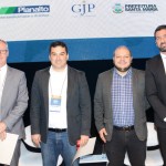 Edson Luís, da BCS, Adriano Nagao, da CWT, Augusto Rocha, da PMweb, e João Augusto Machado, da Abav-RS