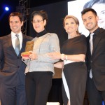 Eduardo Zorzanello, Marta Rossi e Marcus Rossi, do Festuris, com Marina Barros, do Turismo de Toronto