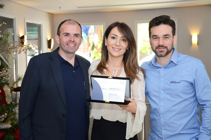 Emerson Cordova, da GJP, Danielle Meirelles e Fábio Timóteo, da FRT