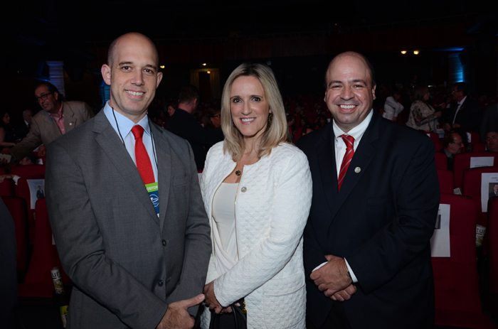 Frederico Pedreira, presidente da Avianca Brasil, Lucimar Reis e  Alex Savic, da United
