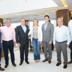 Hayrton Almeida, da Luck Operadora, Julio Castanheira, da RDC Férias, Fernando Del Cistia, Paula Souza, Eduy de Azevedo, da CVC, José Edson Pereira, da RDC Férias, Gustavo Luck Receptivo