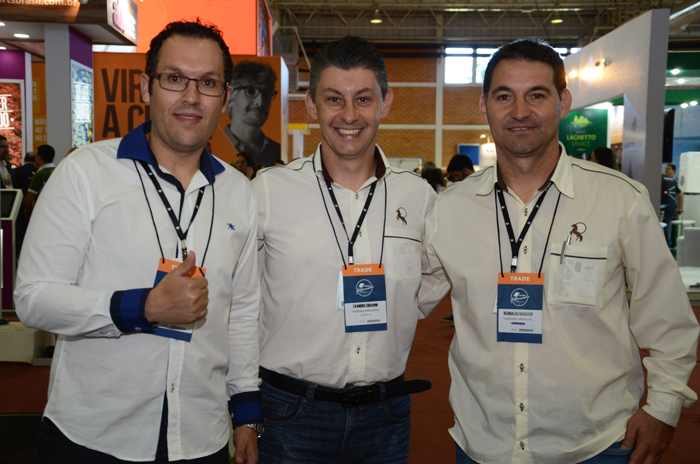 Helton Tambosi, Evandro Coradini, e Reginaldo Machado, da Fazzenda Park Hotel