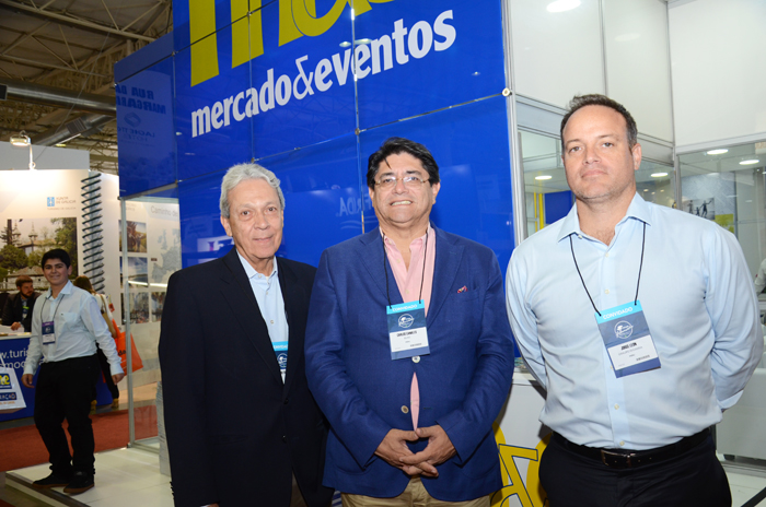 Jose Luiz da Cunha e Carlos Canales, do Lima CVB, e Jorge Leon, do Grupo Digamma