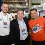 João Taylor, do M&E, Marcelo Oste, da CVC, e Daniel Firmino, da Flytour