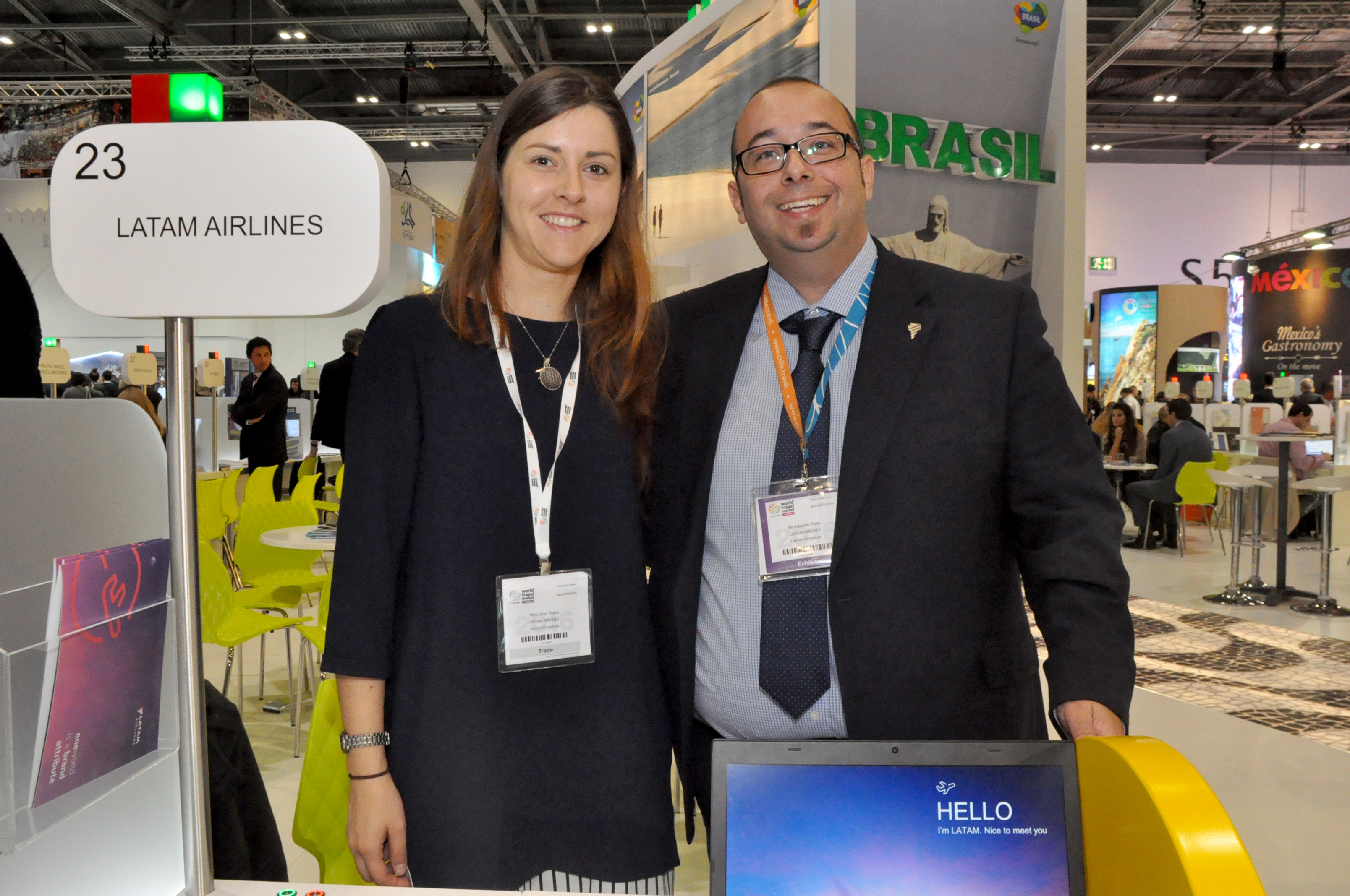 Lilian Rotta e Eduardo Patta, da Latam Airlines Lilian Rotta e Eduardo Patta, da Latam Airlines