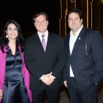Luciana Fernandes e Vitor Bauab, do M&E, com Marx Meltrão, Ministro do Turismo