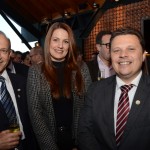Manuel Suarez, da Fecomércio RS, Adriana Paixão e Carlos Marín, da GJP
