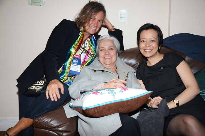 Mari Masgrau, do M&E, Rita Gargioni, e Claudia Shishido, da Avianca