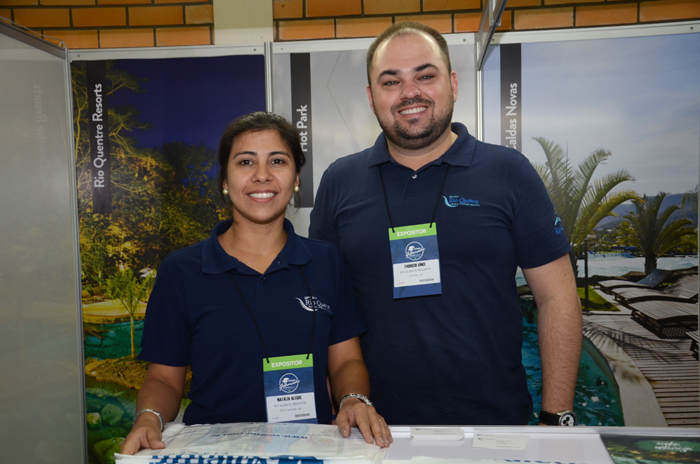 Natalia Alegre e Fabricio Vinci, do Rio Quente Resorts