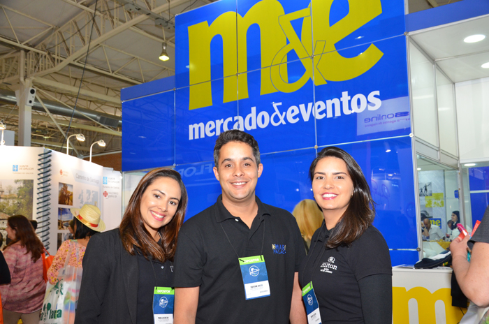 Priscilla Rotnitzky, do Hotéis Promenade, Guilherme Bastos, do Mar Palace Hotel, e Melissa Bastos, do Hilton Barra
