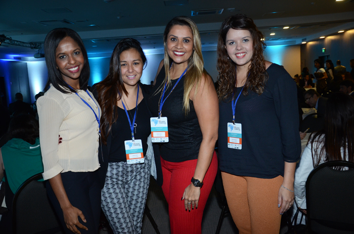 Rachell Bigi e Carolina Santi, da Atlantica Hotels, Natalie Farias, da Plaza Hotéis, e Daiane Nogueira, da Atlantica Hotels Rachell Bigi e Carolina Santi, da Atlantica Hotels, Natalie Farias, da Plaza Hotéis, e Daiane Nogueira, da Atlantica Hotels