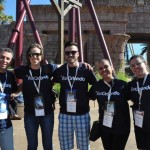 Ricardo da Silva, da Azul Viagens, Mayra Jacob, da ViajaNet, Isac Klinkoski, Priscila Rodrigues e Mariana Lara, da Azul Viagens