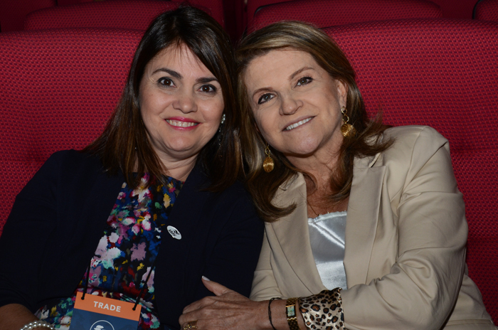 Rita Vasconcelos, da Abav-RS, e Marta Rossi, do Festuris