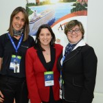 Rosana Caporal e Nadia Kardouss, da Copa Airlines, e no centro, Jaqueline Rodrigues, da MGM