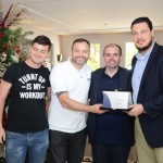Ryan Gomes, Alan França, e Daniel Brunod, da  Azul Viagens, e Emerson Cordova, da GJP