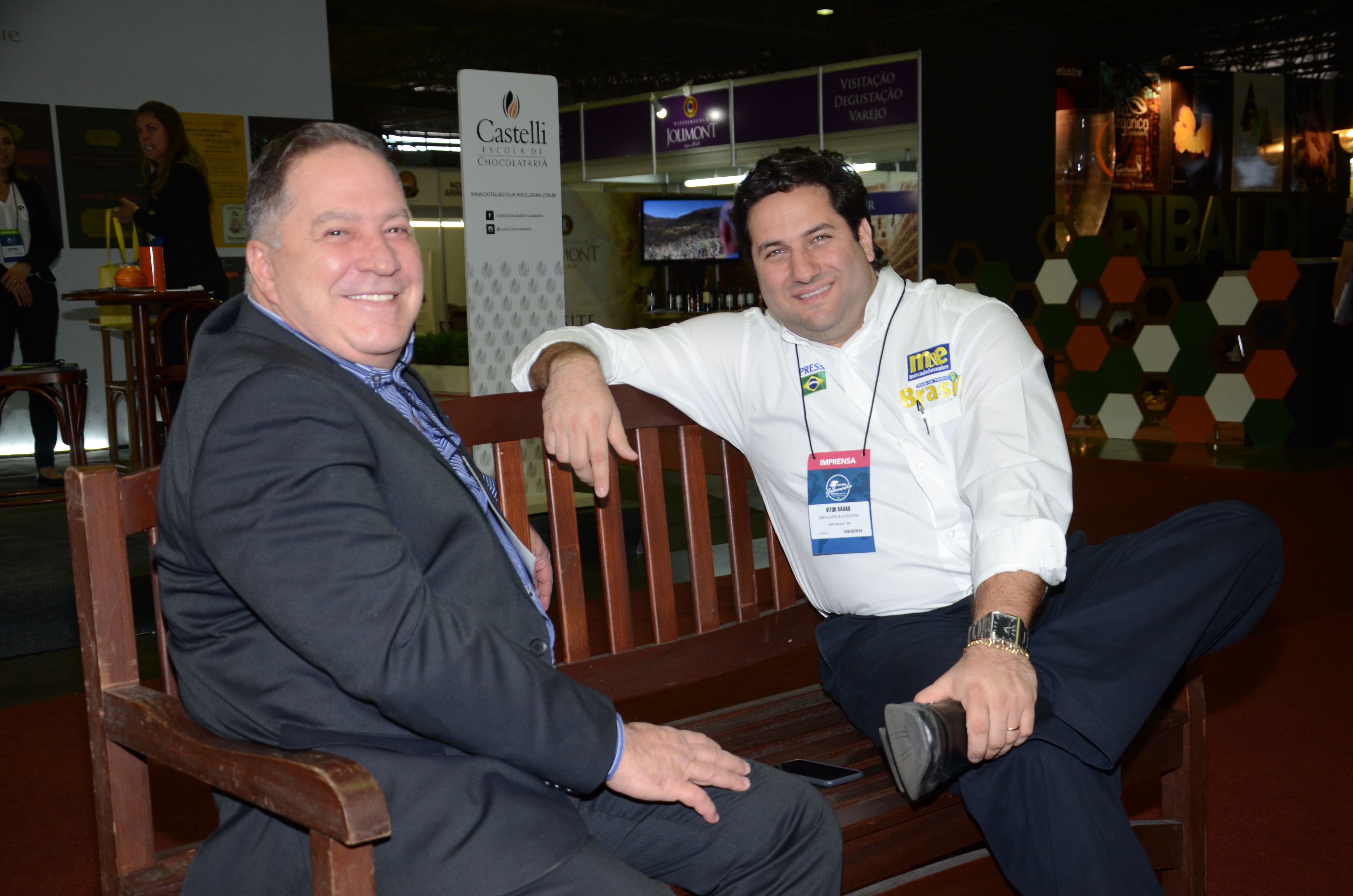 Sergio Alves, da Unicom Promo, e Vitor Bauab, do M&E