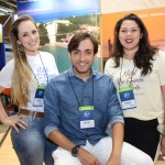 Tereza França, da Emprotur, Marcelo Godeiro, da Visual Praia Hotel, e Nayara Santana, da Emprotur