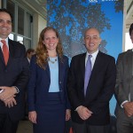 Eduardo Bernardes, da Gol, com Amelia DeLuca, Nicolas Ferri e Luciano Macagno, da Delta