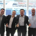 Emerson Belan, da CVC, José Blanco da Pullmantur, Valter Patriani, da CVC e Alejandro Páez da Pullmantur