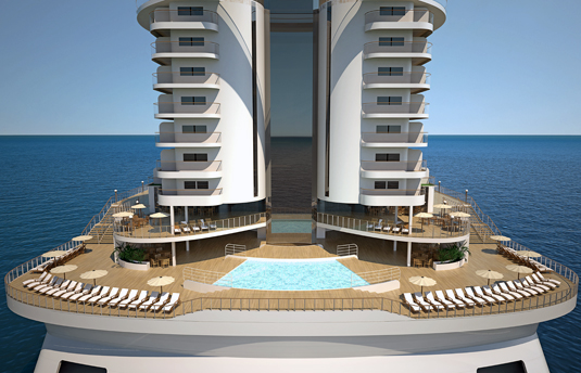 MSC Seaside, panoramic aft pool