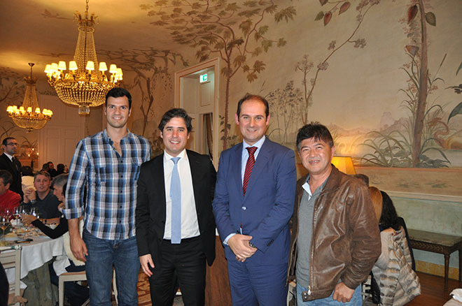 Rubens Schwartzmann e Gervásio Tanabe com os diretores do Tivoli Hotel, Pedro Frazão e Frederico Ayala