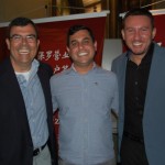 Vanderlei Folgueral e Danilo Cais, da LTS, e Wagner Chaves, da Sakura Tur
