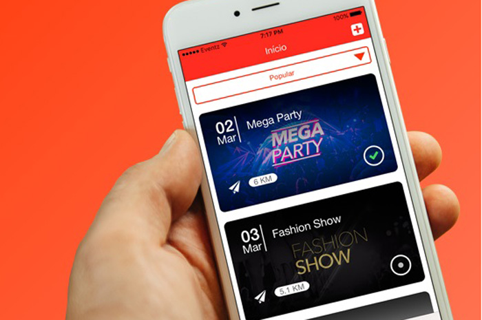 Aplicativo tem opção de filtrar tipos de eventos conforme preferência do usuário (Foto: portal getEventz.com)