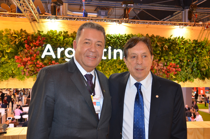 Alexandre Sampaio, da CNC com Oscar Ghezzi, da Câmara Argentina de Turismo