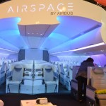 Estande da Tap montou uma réplica da nova cabine Airspace