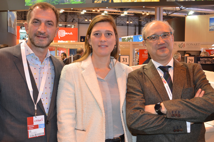 Fernando Turuzzi, Lina Bassi e Senén Fornos, do Riu Hotels