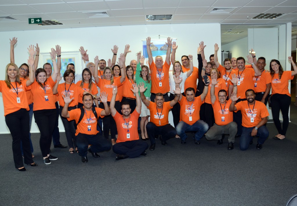 Michael Barkoczy, com executivos de contas da Flytour Viagens Michael Barkoczy, com executivos de contas da Flytour Viagens