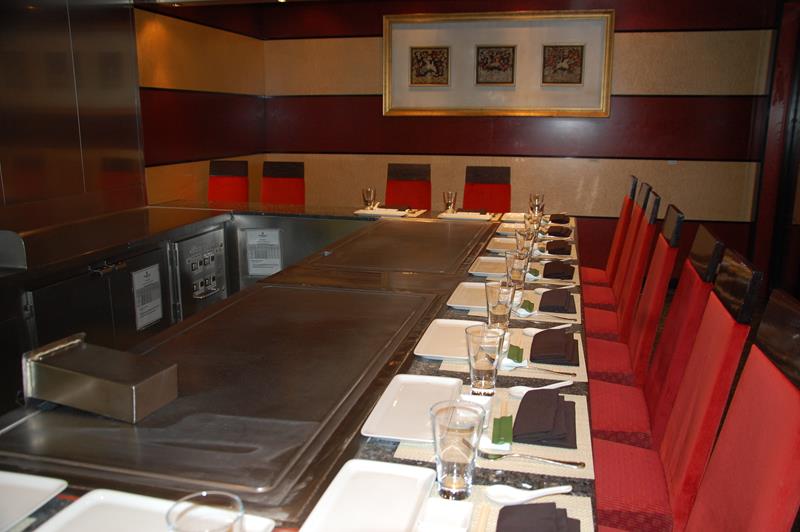 Vista do restaurante experiência Teppanyaki Vista do restaurante experiência Teppanyaki